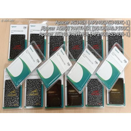 Накопитель SSD Apacer AS340X, 240Gb, 2.5", SATA III, R/W 550/520