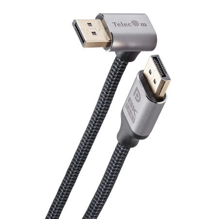 Кабель соединительный DP-DP 1.4V 8K@60Hz R-Angle 2м, медь, Telecom Pro TCG751-2M