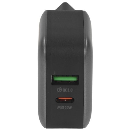 Сетевое зарядное устройство 1USB+1Type-C 3.0A PD 20W+QC3.0 быстрая зарядка для Type-C Type-C Borofone BAS54A (Black)