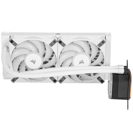Система жидкостного охлаждения Corsair iCUE H100i ELITE CAPELLIX XT (240мм, белый, RGb/ Fans: 2x120мм, 65.57CFM, 34.1dBA, 2400RPM/ S: 1851, 1700, 1200, 115x, 2011, 2066, AM5, AM4)