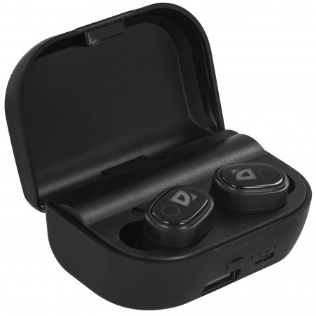 Наушники TWS Defender Twins 639 черный, внутриканальные, Bluetooth, до 4 ч