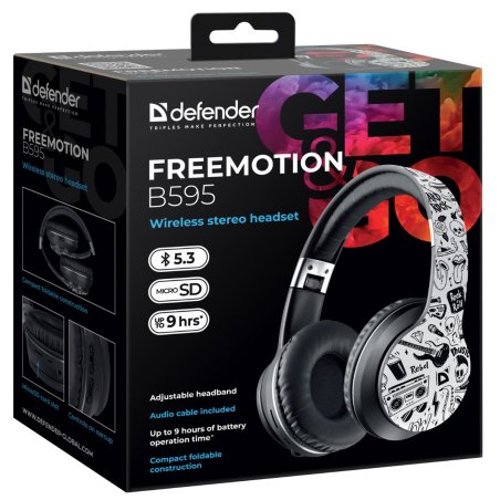 Наушники беспроводные Defender FreeMotion B1035 черный