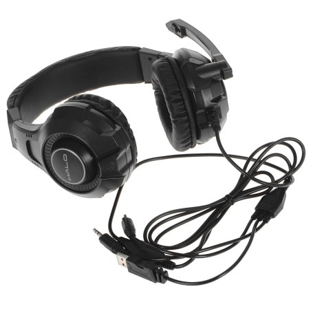 Гарнитура Qumo HALO GHS0018, стерео, 2х3,5 Jack+USB(питание), с микрофоном