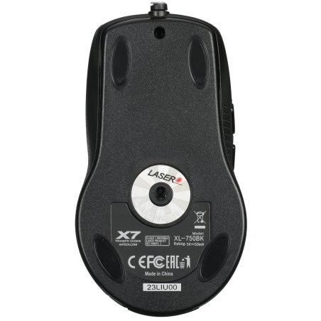Мышь проводная A4Tech XL-750BK черный, 3600 dpi, USB, кнопки - 7