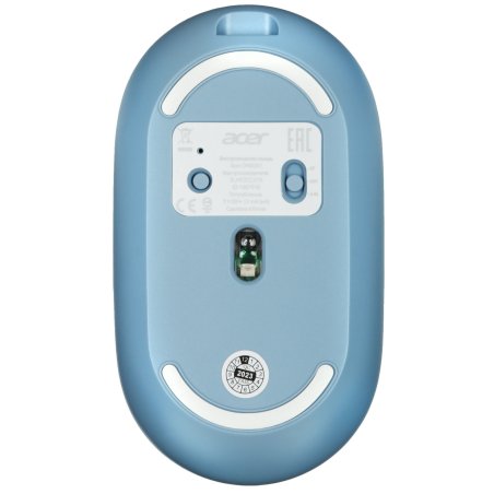 Мышь беспроводная Acer OMR301 синий, 1600 dpi, радиоканал, Bluetooth, USB, кнопки - 4