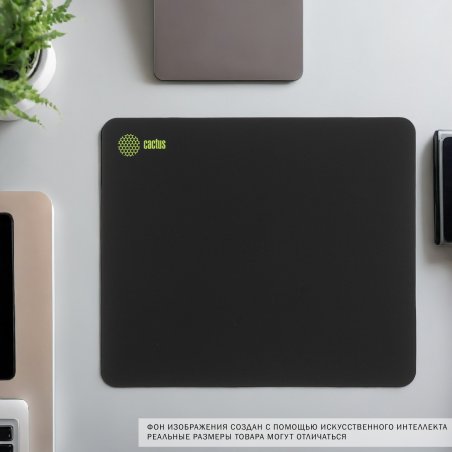 Коврик для мыши Cactus черный 300x250x2мм (CS-MPC-P01M)