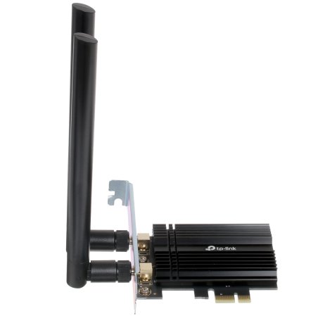 Адаптер 11AX 3000Mbps dual-band PCI-E adapter, 2402Mbps at 5G and 574Mbps at 2.4G, support Bluetooth 5.0, WPA2 encryption, two external Antennas.
