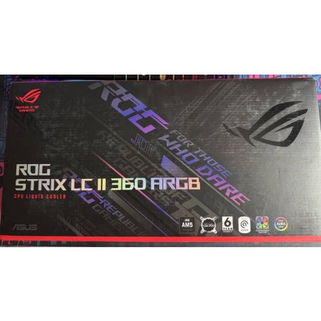 Жидкостная система охлаждения ASUS ROG STRIX LC II 360 ARGb 90RC00F1-M0UAY4 черный 120мм алюминий+медь 37,6db 4-pin