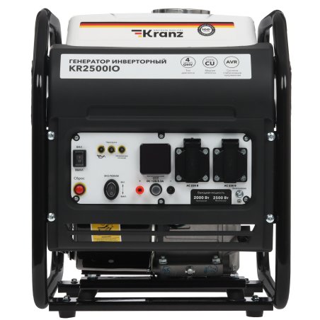 Электрогенератор бензиновый инверторный Kranz KR2500IO, 2.5 кВт, 96 дБ, 27 кг