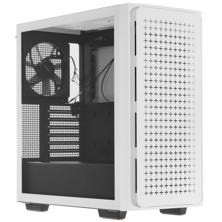 Компьютерный корпус Deepcool CK560 WH без БП, боковое окно (закаленное стекло), 3xARGB LED 120мм вентилятора спереди и 1x140мм вентилятор сзади, белый, ATX