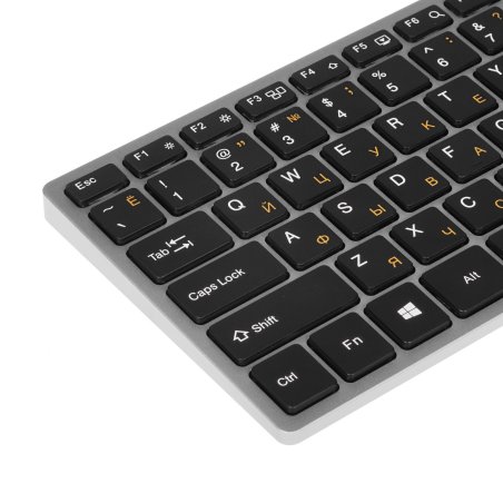 Клавиатура беспроводная Gembird KBW-1, USB, серебристый