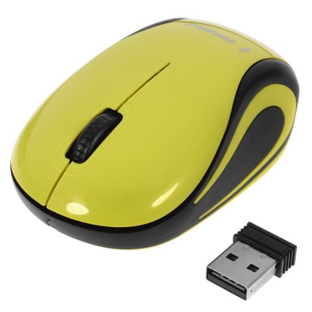 Мышь беспроводная Gembird MUSW-615 желтый, 1200 dpi, радиоканал, USB, кнопки - 3