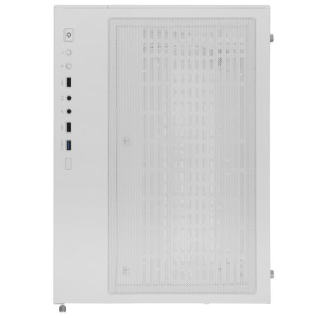 Компьютерный корпус Ginzzu V580 RGb подсветка, закаленное стекло 1*USB 3.0,1*USB 2.0, AU белый ATX