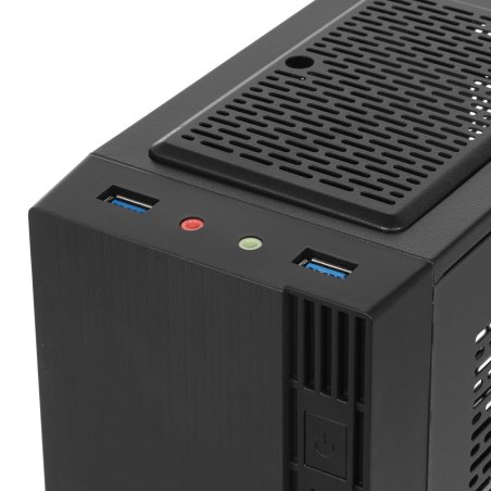 Компьютерный корпус CHIEFTEC UNI UE-02B-OP без БП, Slimline desktop, SFX, черный, mATX
