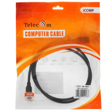 Кабель удлинительный USB3.0 Am-Af 1m Telecom черный (TUS708-1M)
