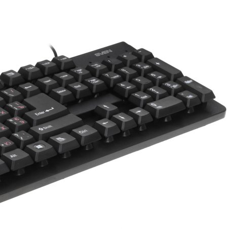 Клавиатура проводная Keyboard SVEN Standard 301 USB черная SV-03100301UB