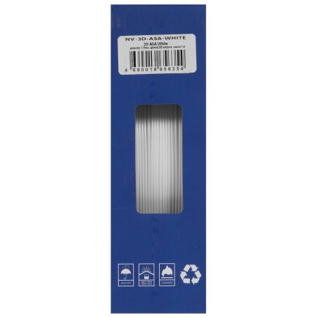 Филамент NVPrint ASA White для 3D печати диаметр 1.75мм длина 330 метров масса 1 кг