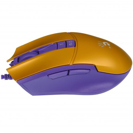 Мышь проводная A4Tech Bloody L65 Max желтый/фиолетовый, 12000 dpi, USB, кнопки - 7