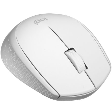 Мышь беспроводная Logitech M330 SILENT PLUS белый, 1000 dpi, радиоканал, USB, кнопки - 3