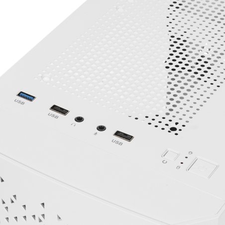 Компьютерный корпус Powercase Mistral Micro Z3W Mesh LED, Tempered Glass, 2x 140мм + 1х 120мм 5-color fan, белый, mATX (CMIMZW-L3)