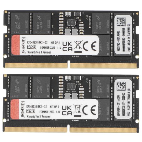 Оперативная память Kingston Fury Impact, DDR5, 32Gb (2x16 Gb), 4800 MHz, CL38, SO-DIMM