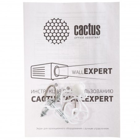 Экран Cactus 138x220см WallExpert CS-PSWE-220x138-WT 16:10 настенно-потолочный рулонный белый