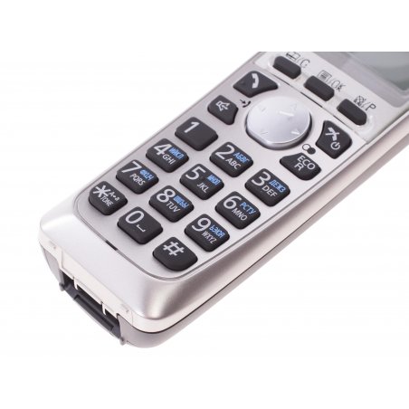 Телефон беспроводной (DECT) Panasonic KX-TG2512RUN (платиновый) Доп трубка в комплекте,АОН, Caller ID,спикерфон на трубке,полифония
