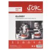 Фотобумага S'OK глянцевая, формат А4, плотность 180г/м2, 50 листов, в мягкой упаковке
