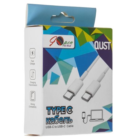 Кабель TypeC---TypeC USB2.0 1.2m, черный, iOpen ACU505-B-1.2M