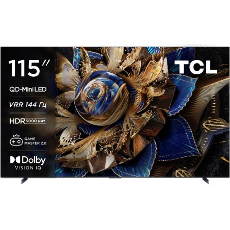 Телевизор TCL 115" 115X955 черный/черный QLED UHD 144Hz Smart TV