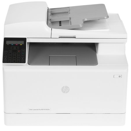 МФУ лазерное HP Color LaserJet Pro M183fw (7KW56A), A4, цветной, печ. до 16 стр/мин., скан. до 15 стр/мин. (ч/б) 8 стр/мин. (цвет), 600 x 600 dpi (печать) 1200x1200dpi (скан.), USB, RJ-45, Wi-Fi, Air Print, Mopria