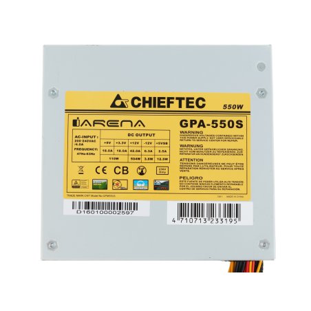 Блок питания Chieftec GPA-550S, 550Вт, 120мм, серый