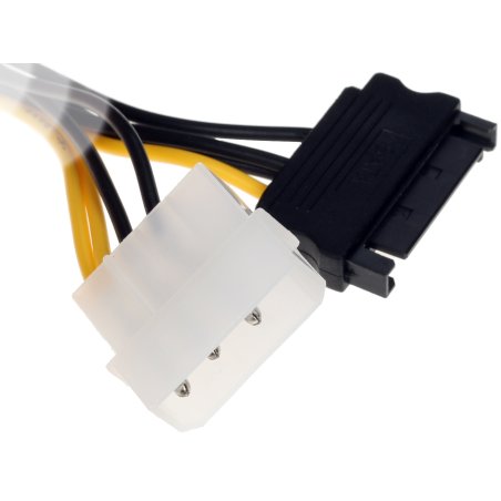 Разветвитель питания Cablexpert CC-PSU-82, Molex+SATA->PCI-Express 8pin, для подключения в/к PCI-Е (8pin) к б/п ATX