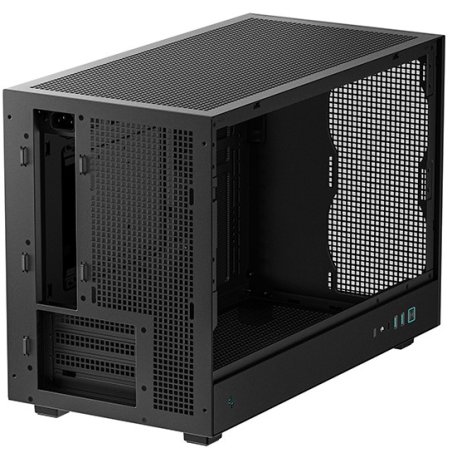 Компьютерный корпус Deepcool CH370 черный без БП mATX 1x120мм 1xUSB 2.0 1xUSB 3.0 audio bott PSU