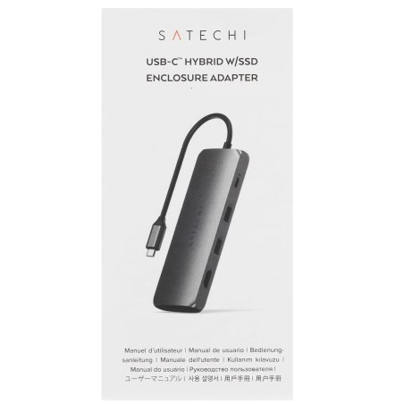 Док-станция (USB-хаб) Satechi ST-UCHSEK USB-C Hybrid Multiport Adapter (with SSD Enclosure M.2 SATA, 2xUSB 3.1, USB Type-C, HDMI), черный