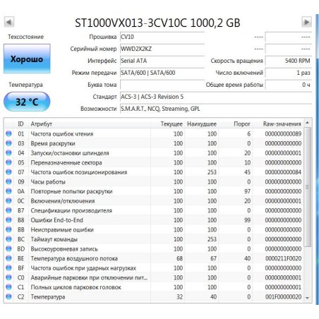 Жесткий диск Seagate 1Tb Video Skyhawk (5400rpm) 256Mb 3.5" SATA-III