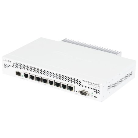 Маршрутизатор Mikrotik CCR1009-7G-1C-PC with Tilera Tile-Gx9 CPU (9-cores, 1Ghz per core), 1Gb RAM, 7xGbit LAN, 1x Combo port (1xGbit LAN or SFP), RouterOS L6, passive cooling desktop enclosure, rackmount ears, PSU