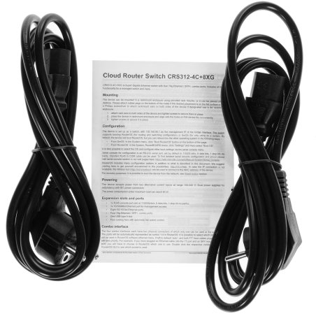 MikroTik CRS312-4C+8XG-RM Cloud Router Switch 8х 1G/2.5G/5G/10G RJ45, 4х 10G RJ45/SFP+ with RouterOS L5, 1U rackmount enclosure