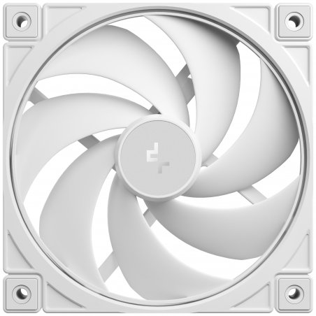 Вентилятор корпусной DeepCool FD12 WH V2 белый, 120 мм, 500-2500 об/мин, 32.32-35.66 дБ, 4 pin PWM, без подсветки