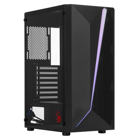 Компьютерный корпус Bloody BD-CC106 черный без БП ATX 8x120мм 1xUSB 2.0 1xUSB 3.0 audio bott PSU
