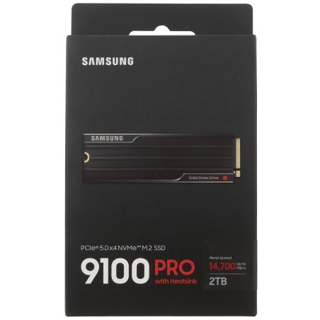 Накопитель SSD 2Tb Samsung 9100 PRO, M.2, PCI-E 5.0 x4, TLC 3D NAND R/W - 14700 (14800) / 13400 (13300) Mb/s с радиатором