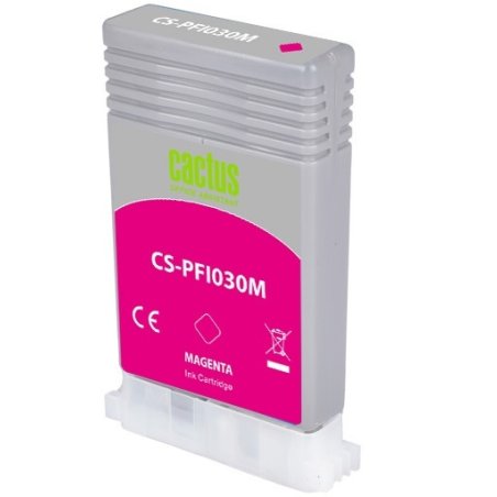 Картридж струйный Cactus CS-PFI030M PFI-030M пурпурный (55мл) для Canon imagePROGRAF TA-20/30