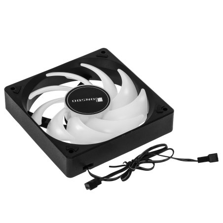 Вентилятор для корпуса JONSBO SL-120C (120x120x25мм, 4-pin PWM, FRGb, 59.48CFM, 32.0dBA, 1500RPM, черный)