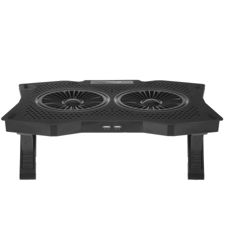 Подставка для ноутбука охлаждающая HIPER VIENTO /1 вентилятор/800 об.в мин/23 дБ/ 2xUSB2.0/ 5 углов наклона/RGb-подсветка/черный (CP-A1)