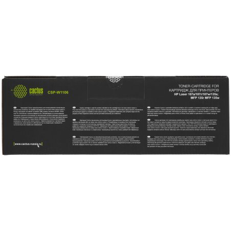 Картридж лазерный Cactus CSP-W1106 черный (1000стр.) для HP Laser 107a/107r/107w/135a MFP/135r MFP/135w MFP/137fnw MFP