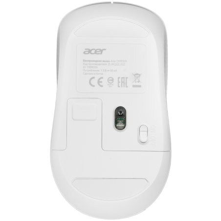 Мышь беспроводная Acer OMR309 зеленый, 1600 dpi, радиоканал, USB, кнопки - 4