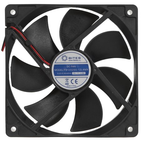 Вентилятор для корпуса 5bites FB12025S-12L4MX черный, 120 x 120 мм, 1200 об/мин, 25 дБ, 4 pin