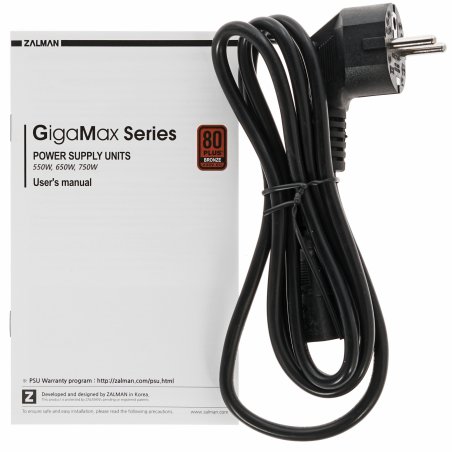 Блок питания Zalman ZM650-GVII Retail, 650Вт, 80 PLUS Bronze, 120мм, черный