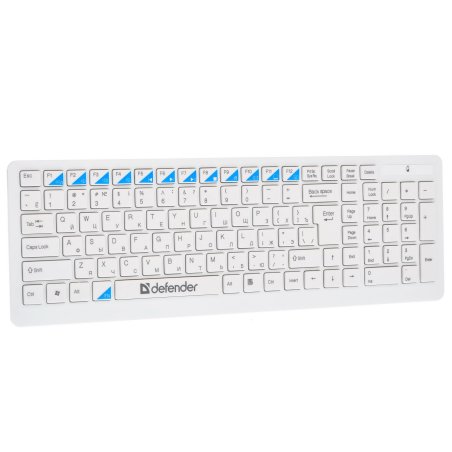 Комплект клавиатура + мышь Defender Skyline 895 Nano W (белый) Кл:104, 1000/1500/2000dpi