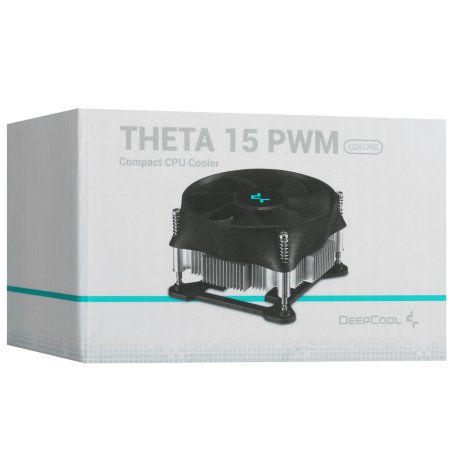 Кулер для процессора DEEPCOOL THETA 15 PWM черный, 100 мм, алюминий, 2800 об/мин, 36 дБ, 4 pin, 65 Вт, 52 мм